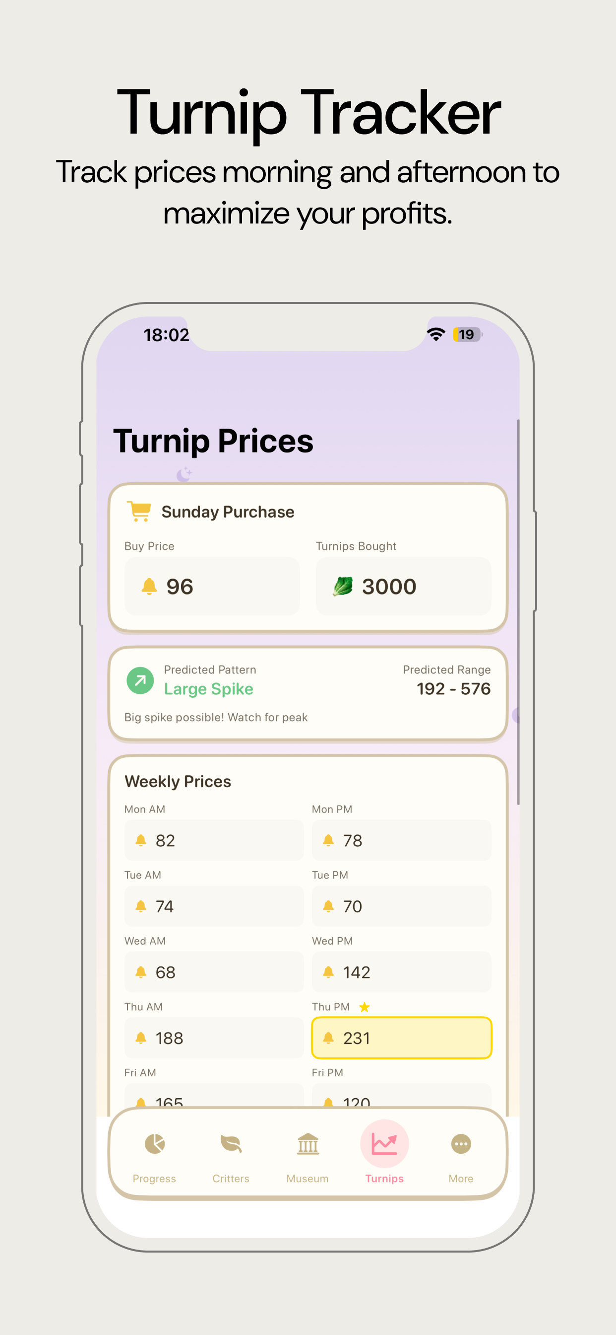 ACNH Guide turnip tracker